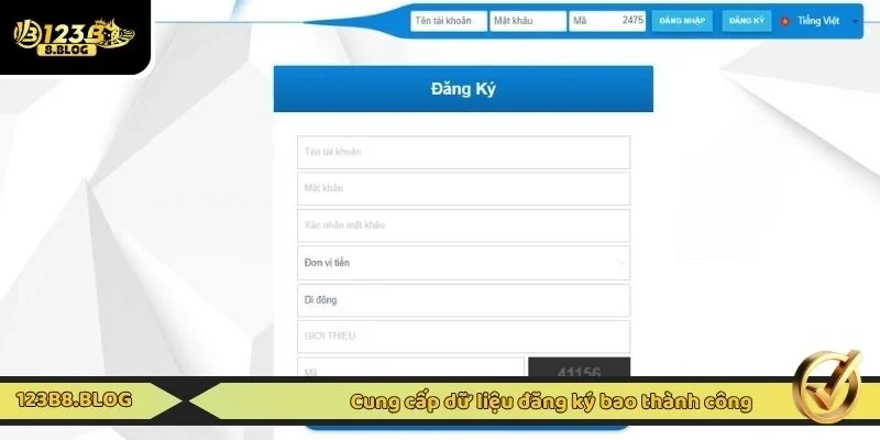 Cung cấp dữ liệu đăng ký bao thành công
